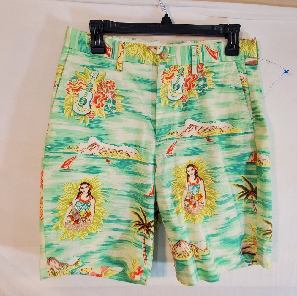 Polo Ralph Lauren Short Men's 29 Hawaiian Bear Print Classic Fit Chino Preppy